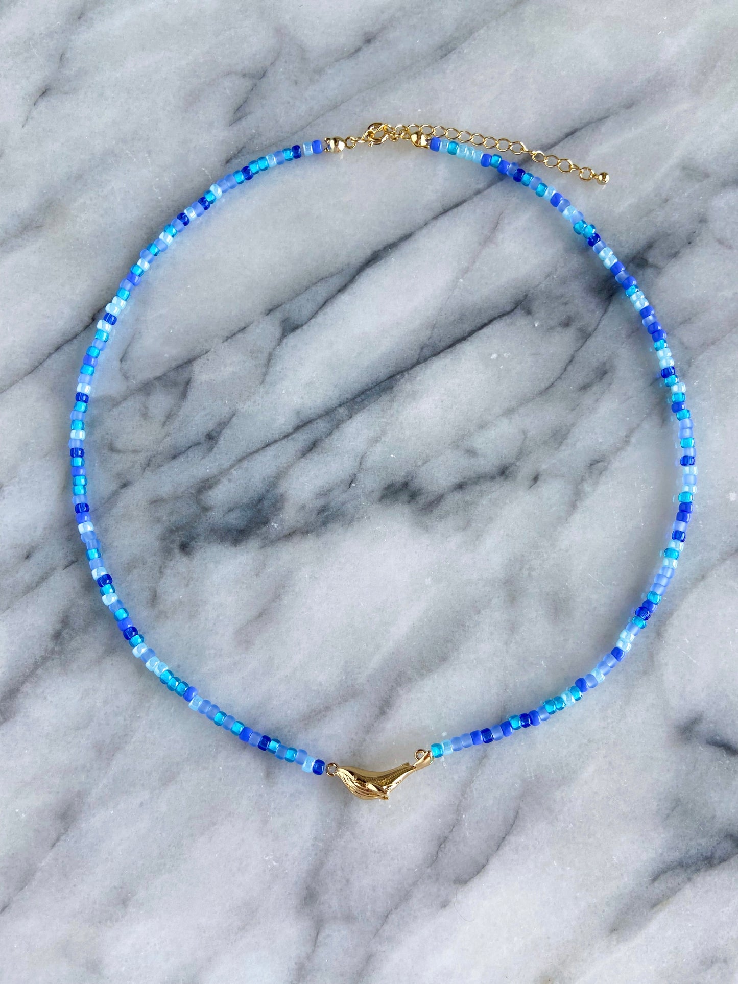whale necklace -gold