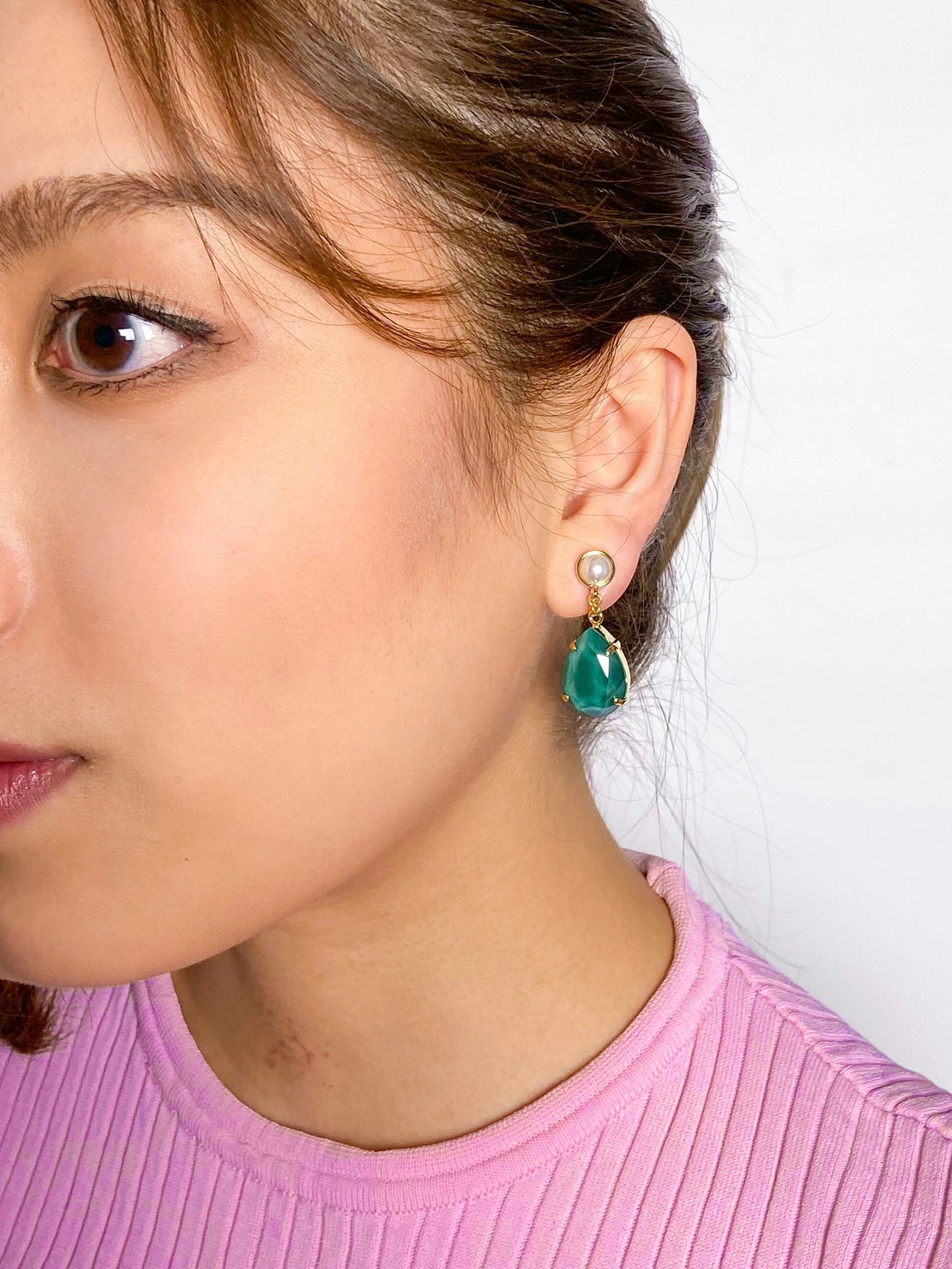 royal garden crystal clip earrings